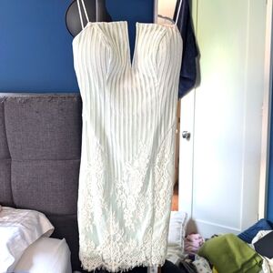 Strapless lace dress